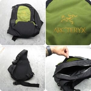 Arcteryx Quiver Sling  Bag Green Black Crossbody Pockets Bouldering READ RARE